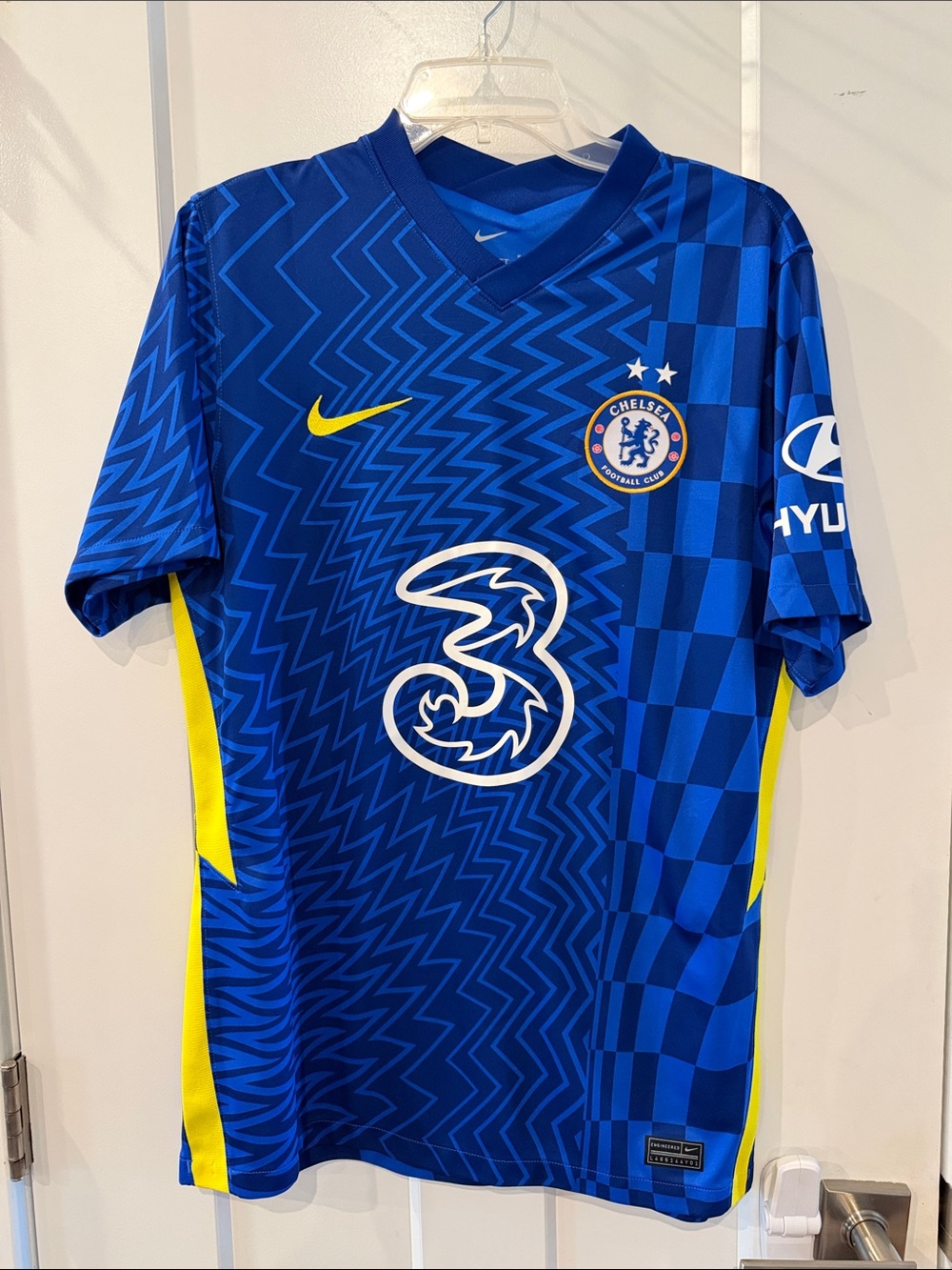Nike Champions of Europe ‘21 Chelsea Blue Football Jersey with Yellow Accents